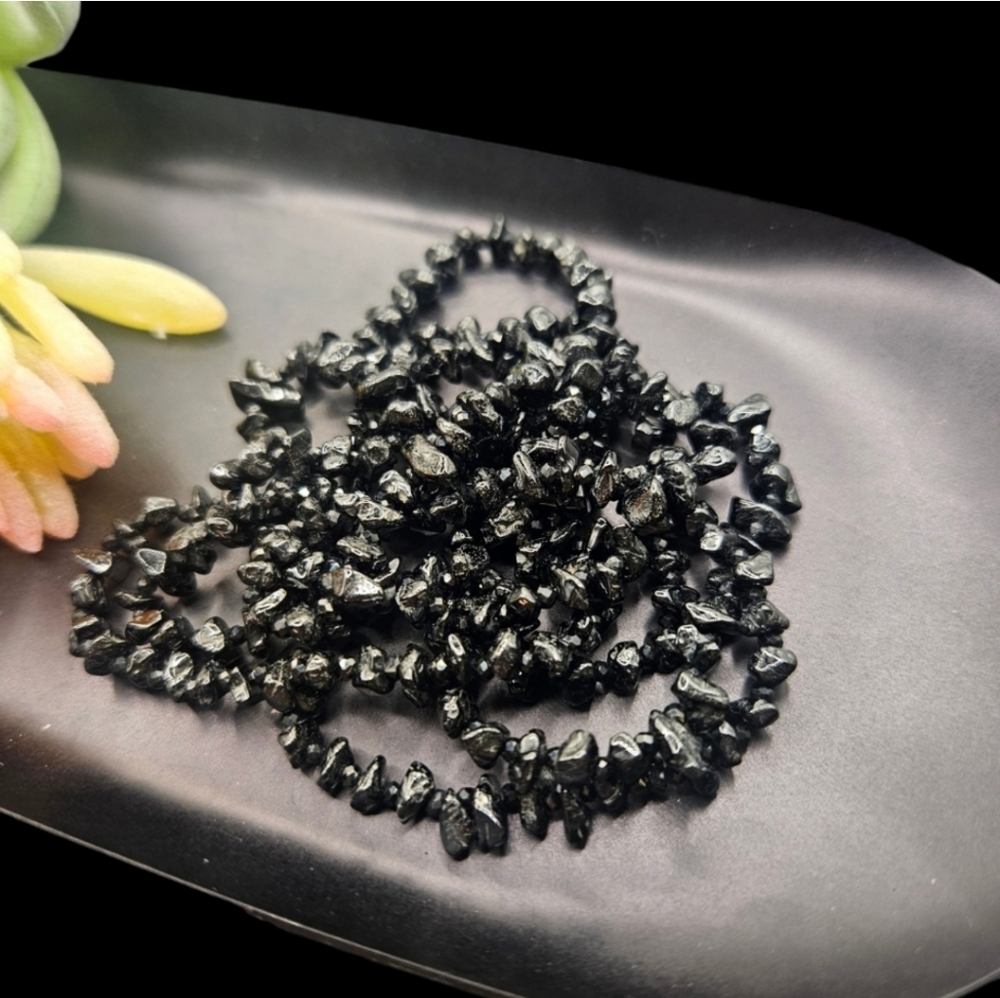 Thai Black Spinel Beaded Necklace